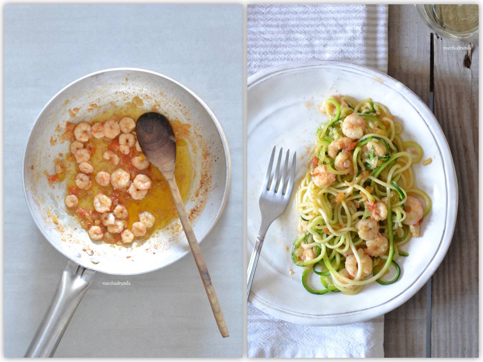 Spaghetti Di Zucchine E Gamberetti - Macchia's Mood